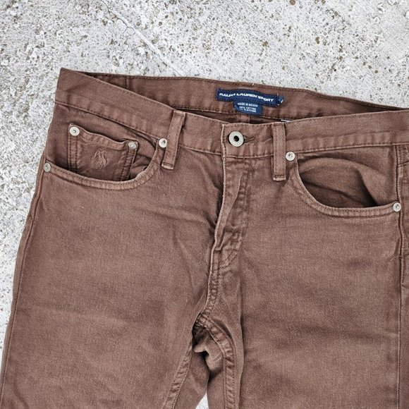 Ralph Lauren Sport Women Jeans Brown Cotton Denim Slim Jeans Size 28 - Picture 4 of 9